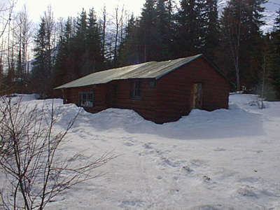 cabin along the highway near Summit Lake