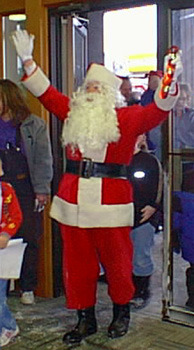 Santa seems to have lost some weight - maybe he's walking, too